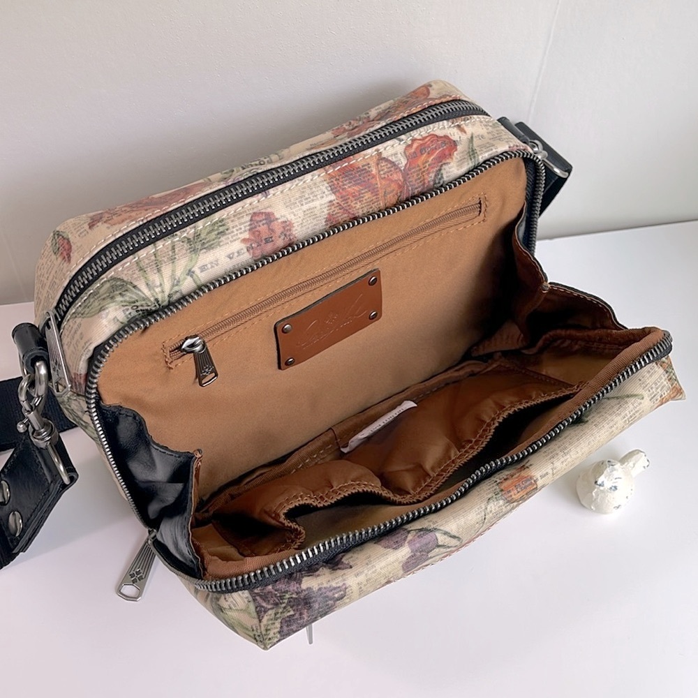 Patricia Nash Floral Print Crossbody Bag Set in Cream, Orange, Purple, Green - Picture 7 of 16